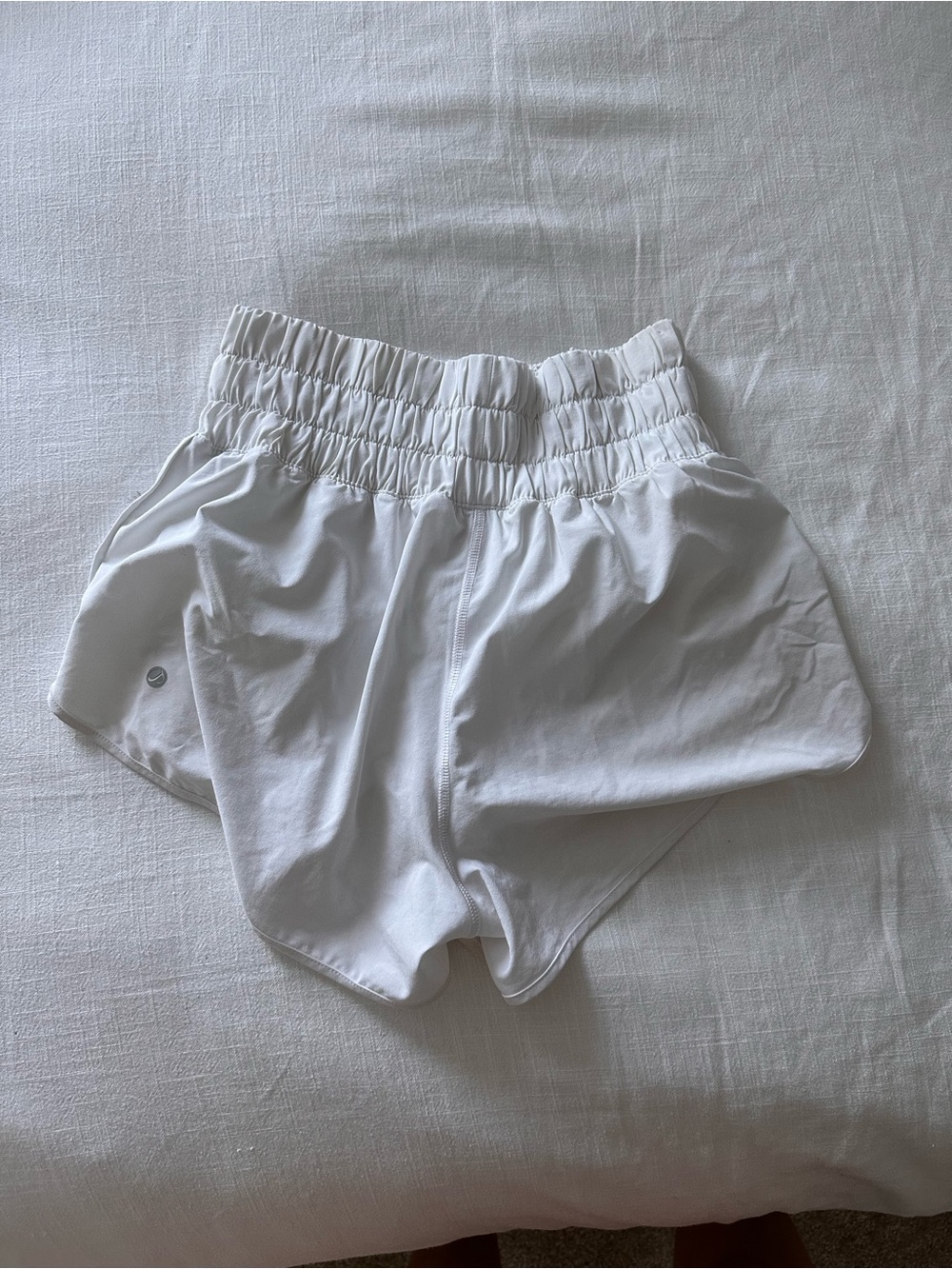 CRZ Yoga High-Rise Elastic Waist White Women's Shorts - Picture 7 of 9